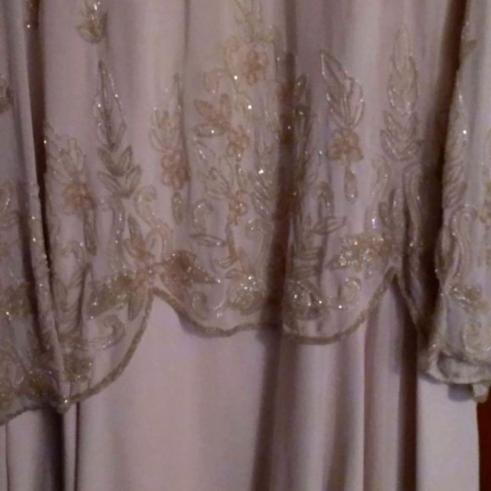 ***Pink Beaded Evening Gown - Picture 2 of 6